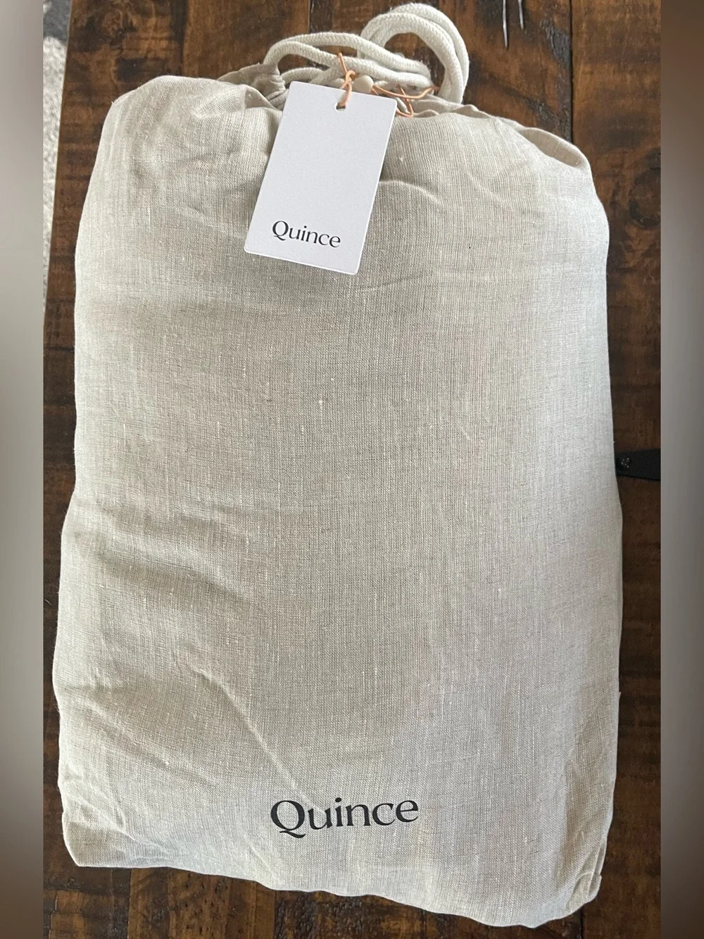 NWT Quince European Linen Chambray Duvet Cover, King/Cal K (Natural) No shams